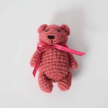 Knitted Bear Figurine, Photography Prop, Styling Accessory - Multicolor - View 9