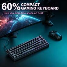 AULA Bàn phím chơi game WIN68 HE sử dụng switch từ Hall tùy chỉnh, độ chính xác cao 0.02mm, RT có thể điều chỉnh, tốc độ phản hồi 8000Hz, bố cục nhỏ gọn 68 phím, hỗ trợ thay thế nóng toàn bộ phím, đèn nền RGB, keycap PBT in nhiệt, kết nối có dây Type-C, tương thích với Windows/Mac, lý tưởng cho thể thao điện tử và sử dụng văn phòng. - Xem 4