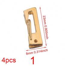 4 piezas de ganchos de langosta de acero inoxidable 304 dorados y plateados, ganchos de resorte de varios estilos para hacer joyas DIY, adecuados para pulseras y collares - hebilla de resorte - Ver 13