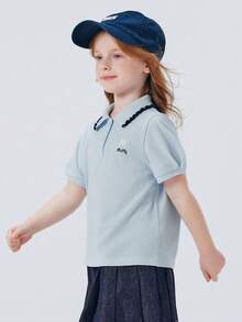 mini bala Miffy 女童纯棉 Polo 衫，透气柔软夏季套装 2026 - 冰藍 - 查看 2