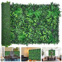 Artificial Greenery Wall Panels: 40'' X 120'' UV-Anti Faux Greennery Grass Wall Privacy Backdrop Fence Screen For Garden Fence Covering Privacy, Outdoor Indoor Home Decor - 40 x 120 IN - Xem 1