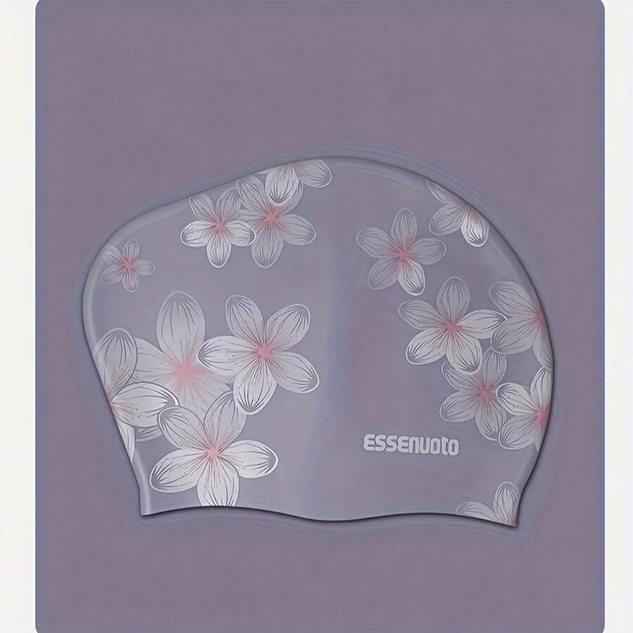 Silicone Swimming Cap For Women With Long Hair, Enlarged Head Circumference, Fashionable Shower Cap, Professional Adult Large Size Swimming Cap - Purple - View 1