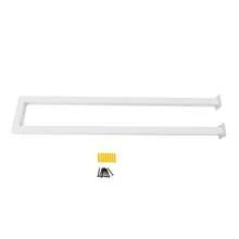 U-Shaped Stair Handrail, 35.4" Industrial Safety Non-Slip Support Poles For Elderly & Kids, Easy Installation On Concrete/Wood Floors, Indoor Hand Rail With Diamond Pattern - White - View 11