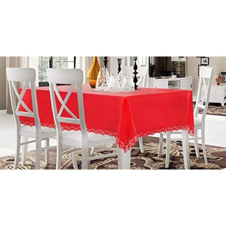 Disposable Tablecloth, Table Skirt, Table Cover - Rojo - Xem 4