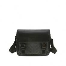 Coach Racer Printed Men's Single Shoulder Crossbody Bag CT716QBMI5 - Black/Gray CT716QBMI5 - View 1