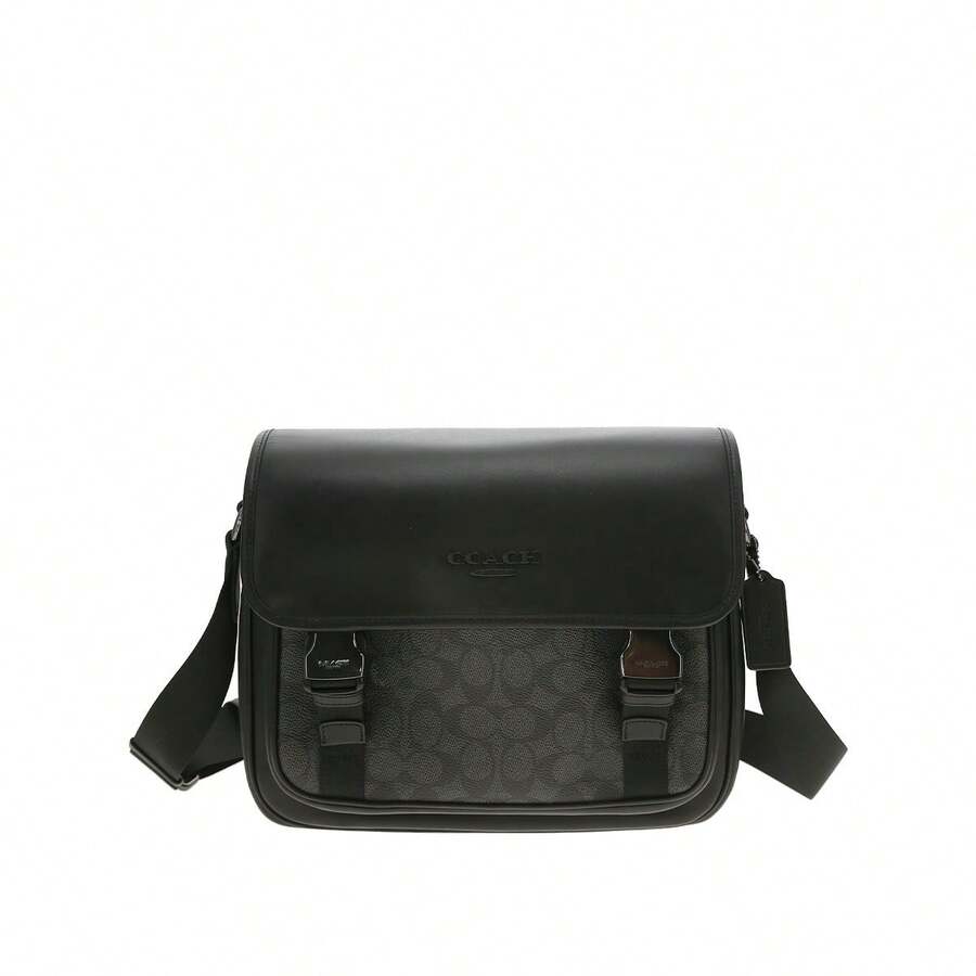 Coach Racer Printed Men's Single Shoulder Crossbody Bag CT716QBMI5 - Black/Gray CT716QBMI5 - View 1