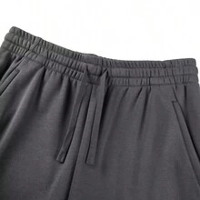 Adidas 男子加絨運動長褲秋冬保暖厚款針織休閒衛褲 - 深灰色 - 查看 3