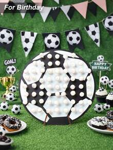 1 Set Mehrgrößen Fußball-förmiger Holz-Lutscher-Displayständer, Fußball-Stil wiederverwendbarer Süßigkeiten-/Dessertständer, Fußball-Geburtstagsfeier Dekorationszubehör, Fußball-Themen-Party Essens-Displayständer, Fußball-Fan-Treffen Süßigkeitenständer, Fußball-Team-Party Zubehör, Jungen-Geburtstagsfeier Dekoration, Erwachsenen-Zeremonie & Babyparty & Gender-Reveal-Party Tischdekoration, Heimdekoration, Raumdekoration, Geburtstagsgeschenk, Fußball-Party-Gastgeschenke - Fußball - Übersicht 7