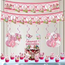 Axolotl Birthday Party Decorations, Banner Balloon Cake Cup Paper Cupcake Top And Center Decoration Spiral Hanging Ornaments - Kỳ nhông Mexico - Xem 4