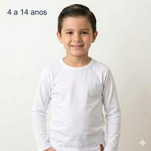 Basic Long-Sleeved T-Shirt For Boys, Premium Cotton, Comfortable, Casual, Versatile, For Boys Ages 4-14 - 白色 - 查看 9