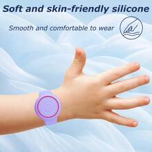 Correa de reloj de silicona, adecuada para AirTag (1ra y 2da generación), correa de reloj ajustable anti-pérdida, con una cubierta protectora de silicona oculta para el rastreador GPS AirTag - Multicolor - Ver 3