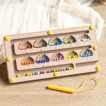 Tablero magnético de madera con números y colores, juguete de clasificación, conteo y emparejamiento de colores para niños de 3+ años - Multicolor - Ver 6
