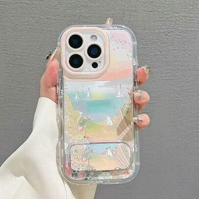 Rabbit In Floral Field Phone Case, Suitable For IPhone 16 Pro Max/17/16/15/14/13/12/11 Pro, Fashionable Protective Cover
