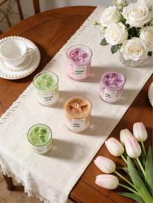 Ice Matcha Latte Scented Candle, Ice Matcha Scented Candle, Made Of Soy Wax And Gel Wax In Ice Cube Shape - Green Tea And Vanilla (Ice Matcha Latte) - Multicolor - View 13
