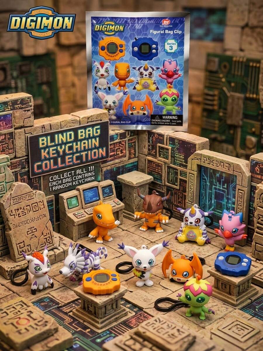 TOEI ANIMATION 3D Figure In Surprise Box, Officially Licensed, Keychain With Bag Clip, Anime Figure, Anime Collectible Keychain, Kering Backpack Decoration, 1 Piece - MN-70715 Series 3 - View 1
