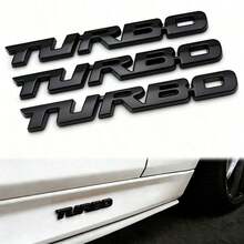 Nhãn dán xe hơi TURBO bằng kim loại, huy hiệu dán xe, logo gắn cốp sau, màu bạc/đen/đỏ (tùy chọn). - A - Xem 7