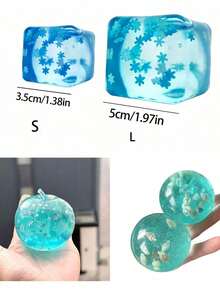 Sensory Decompression Squeeze Stress Relief Ball, Elastic Squeeze Ball, Stretch Pressure Ball, Soft Squeeze Ball, Sensory Hand Ball (Random Small Internal Components) - Multicolor - View 6