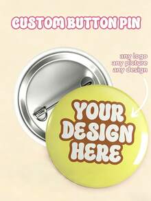 Personalized Custom Badge - Add Any Text, Photo Or Pattern. Suitable For Various Promotional Events, Workplace, Birthday Celebrations And Other Occasions. Unisex Design, Perfect As Personalized Gift, Graduation Souvenir, Party Favor Or Back To School Supplies. - Multicolor - View 2