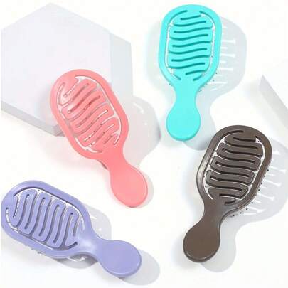 1 Bộ lược chải tóc mini thiết kế nhỏ gọn, lược bỏ túi rỗng tiện dụng, lược nhựa dùng được cả khô và ướt, lược chải tóc hàng ngày khi đi du lịch, dụng cụ tạo kiểu tóc, dụng cụ cắt tóc.