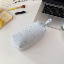 1pc Star Polka Dot Minimalist Cute Pencil Case, Student Stationery Starry Dotted High-Quality Zipper Storage Bag - Pencil Case - View 9