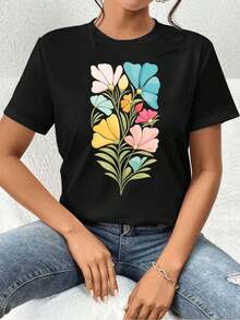 Women T-Shirts - Black - View 1