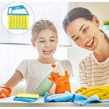 Bộ 2 dụng cụ vệ sinh cầm tay cửa kính xe hơi/rèm cửa, lỗ thông gió với vỏ bọc microfiber có thể tháo rời, tiện lợi để làm sạch cửa sổ, máy điều hòa, lỗ thông gió ô tô, quạt, lý tưởng cho gia đình, trường học, khách sạn, dụng cụ vệ sinh dịp Giáng sinh (2 cái/1 cái có thể sử dụng được) - nhiều màu - Xem 4