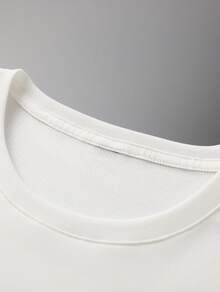 T-shirt d'été pour homme, t-shirt de sport pour homme, en maille légèrement extensible, t-shirt imprimé, coupe classique, vêtement légèrement extensible, t-shirt graphique, style décontracté, t-shirt d'été - Blanc - Voir 4