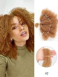 Afro Kinky Hair 12 Inch 1 Packs(8stands/Pack) Pre Synthetic Afro Kinky Twist Hair Afro Braiding Hair Kinky Twist Crochet Braids, Halloween - Multicolor - View 8