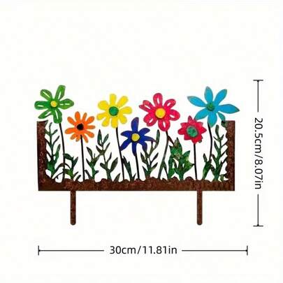 色彩缤纷的亚克力花卉花园插牌，适用于庭院、露台、栅栏、户外草坪装饰，母亲节礼物，婚礼装饰