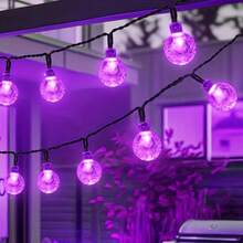 Dây đèn LED hình quả cầu pha lê năng lượng mặt trời 100/50/20 bóng, chống nước IP44, thích hợp trang trí vườn, cây cối, sân, đám cưới, tiệc tùng, ngày lễ, năm mới, 8 chế độ chiếu sáng, sử dụng năng lượng mặt trời. - nhiều màu - Xem 9