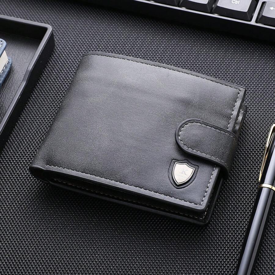 Ví ngắn tối giản dành cho nam CarrKen, ví gập đôi đa chức năng đựng thẻ tín dụng.