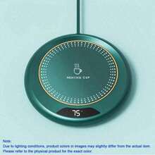 Máy hâm nóng cốc thông minh USB với màn hình LED, 3 mức nhiệt độ điều chỉnh (tối đa 75°C), đế lót cốc giữ nhiệt 24 giờ, thích hợp cho văn phòng, cắm trại và dã ngoại. - Nhiều màu - Xem 6