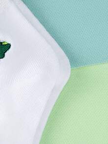5 paquetes de calcetines bordados con lindos dibujos animados de dinosaurios, adecuados para todas las estaciones, con dobladillo con volantes, adecuados tanto para niños como para niñas, perfectos para uso diario. - Multicolor - Ver 6
