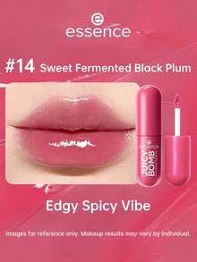 Essence 果汁泡泡精华唇彩镜面保湿持久唇釉 - #14 甜梅色，2.6毫升 - #14 甜釀烏梅 - 查看 1