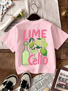 Camiseta gráfica de verano para mujer, parte superior casual para primavera, vacaciones, playa, campo, viajes en rosa - Rosa - Ver 4