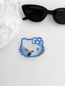 Colorful Macaron Mirror Cat Paw Phone Holder, Phone Ring Grip, Adhesive Slouchy Stand, Retractable Portable Desktop Stand, Phone Viewing Stand, Compact Makeup Mirror, Suitable For Office, Home And Travel - Multicolor - View 9