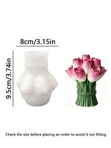 3D鬱金香花束與百合矽膠蠟燭模具，浪漫花卉模具適用於香氛蠟燭、手工皂、石膏與樹脂工藝，適合復活節、婚禮與居家裝飾 - A - 查看 8