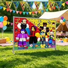Roblox Bộ trang trí sinh nhật chủ đề game 11 món, bao gồm cờ, phông nền, bộ đầy đủ, trang trí theo phong cách game sáng tạo và vui nhộn, phù hợp cho cả trong nhà và ngoài trời, bộ dụng cụ thiết yếu cho tiệc sinh nhật trẻ em và các lễ hội. - phông nền cờ Roblo boy - Xem 6