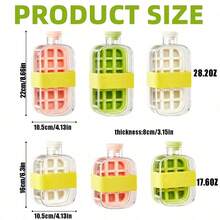 2-In-1 Non-Contact Ice Maker Water Bottle With Straw And Hanging Rope, Silicone Mold, Healthy And Hygienic, Fashionable, Suitable For Beach, Pool Party And Other Occasions, Can Be Directly Placed In Refrigerator To Make Various Refreshing Drinks (Please Install According To The Video) - Multicolor - View 10