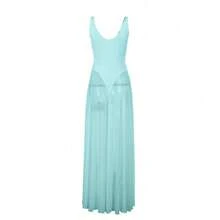 Women Long Dresses - Green - View 6