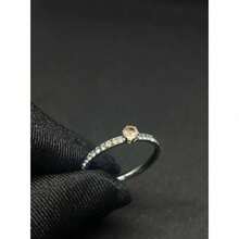 Stainless Steel Silver Solitaire/Stacking Ring With Colored Zirconia Stone, 4mm, For Graduation Or Debutante Parties. - Orange - View 3