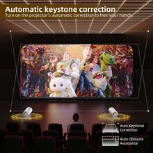 GAWFOLK New 2026 Mini Projector With Android 14 System, Supports 4K And 4K UHD Projection, 600 ANSI Lumens Brightness. 180° Projection Angle, Autofocus And Auto Keystone Correction, Equipped With WiFi 6 And Bluetooth 5.4 For Easy Screen Mirroring. Practical Portable Projector And Mini Projector Compatible With Mobile Phones. Features Include Throw Projector, 16:9 Projector, Other Projector, USB Projector, Speaker Projector, And Tabletop Projector. Ultra-Quiet Operation, Ideal For Home Cinema, Gaming, Office, Education, Outdoor Use, And Garden. Perfect Mother's Day Gift For Versatile Use. - 查看 3