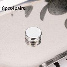 4/8pcs Set Seamless Clothing Snap Fasteners, Fashion Scarf/Shawl Clips, Flat Round Clips For Sweaters Or Shirts, Multi-Functional Magnetic Clasps, Detachable & Reusable, Damage-Free, Quick Styling Clips, Seamless Clothing Reinforcement, Minimalist Design Clothing Clips - Multicolor - View 15