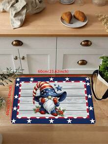 1pc Red White Blue Star Stripe & Cute Energy Pattern Doormat, Living Room Rug, Bedroom Small Rug, Kitchen Rug, Bathroom Mat, Striped Rug, Suitable For Living Room, Dining Room, Kitchen, Sink Area, Indoor Entrance Decor, Perfect For Parties, Holidays, Gatherings, Gifts, Dinner Parties, Rug, Doormat, Kitchen Mat, Area Rug, Kitchen Supplies, Kitchen Decor, Kitchen Pad, Kitchen Floor Mat, Kitchen Set, Foam Mat - Elf Mat - View 14