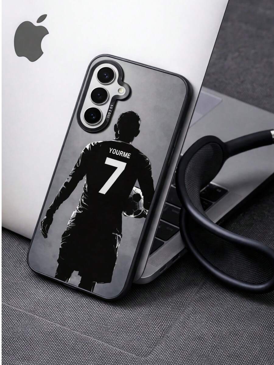 1个时尚足球图案手机壳，防刮防摔，兼容三星S26 Ultra/S26/S24/S25，防水，时尚，适合送礼或自用