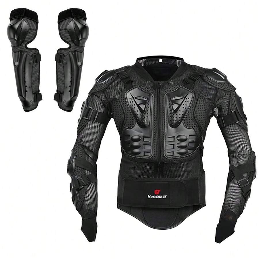 Motorcycle Armor Motorcycle Kneepads Elbowpads Protective Armor Chest And Back Protective Elbow Off-Road Racing Protection Motocross Armor Motorcycle Accessories Riding Essentials For Women Men Rider Gifts
