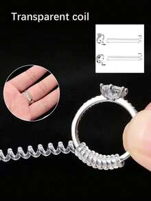 8/1pc Resin Ring Adjuster Invisible Ring Size Adjustment Pad Suitable For Loose Rings, Fits All Finger Sizes, Invisible Ring Adjuster For Loose Rings - Multiple Finger Sizes, Comfortable Protective Ring Adjustment - Adjustable Transparent Fastening Ring Adjustment Tool Jewelry Protection Sleeve Suitable For Loose Rings, Various Sizes Ring Adjuster For Women - Multicolor - View 11