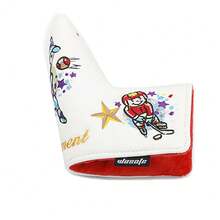 Magnetic Straight Putter Cover, Golf Head Cover, Protective Club Cap - 棒球款(白色) - 查看 5