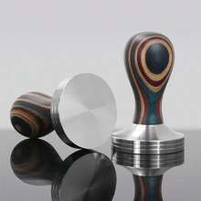 Thread/Flat Bottom Colorful Wooden Handle Coffee Tamper Detachable Heavy Duty Coffee Powder Hammer Hand Press 51/53/58 MM - Multicolor - View 10