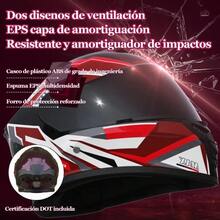 DOT Certified Helmet, With Flip-Up And Foldable Visor - Black - View 6